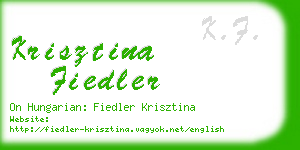 krisztina fiedler business card